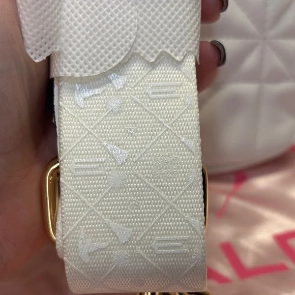 Aldo WICKED Stylish White with charms and Guitar Strap Women's Bag SOLD OUT! - Picture 10 of 15